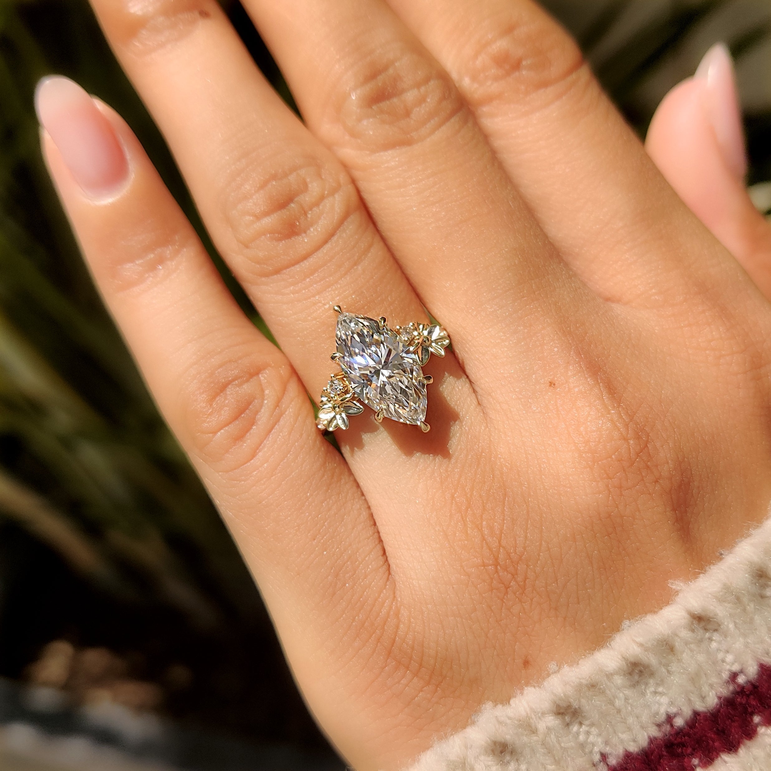 Cushion Hidden Halo Lab Grown Diamond Engagement Ring